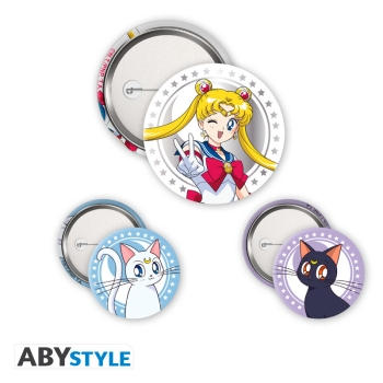 Sailor Moon - Sailor Moon, Luna & Artemis - Zestaw przypinek